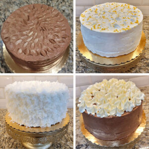 layer-cakes-main-1 picture of four different types of layered cakes.